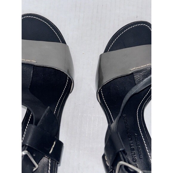 ATTILIO GIUSTI LEOMBRUNI AGL  Black FLASH Heels Sandals Shoes - Picture 14 of 16